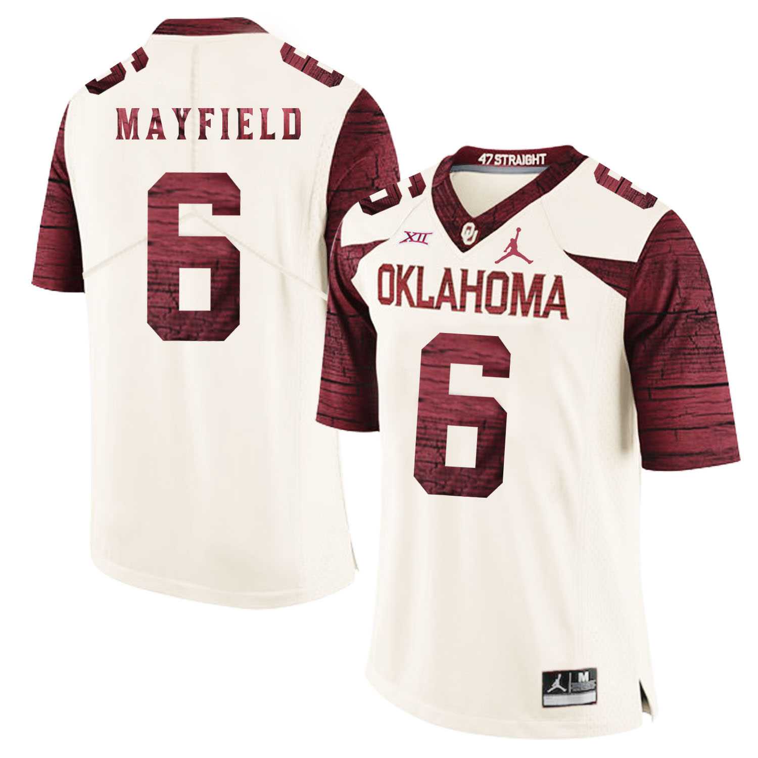 Oklahoma Sooners 6 Baker Mayfield White 47 Game Winning Streak College Football Jersey Dzhi,We sell and wholesale Oklahoma Sooners 6 Baker Mayfield White 47 Game Winning Streak College Football Jersey Dzhi on line form chian!